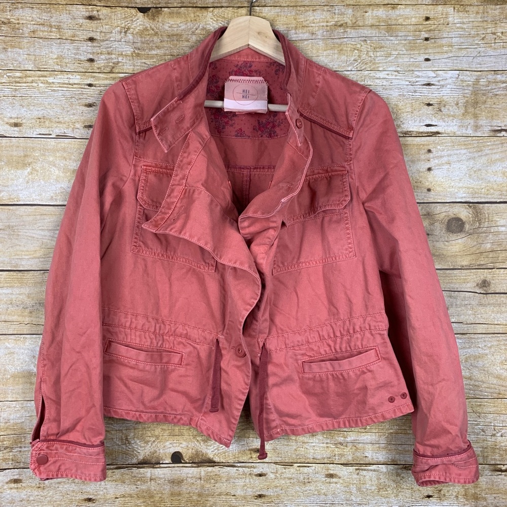 Hei Hei • Anthropologie Red/Pink Jacket Sz Small